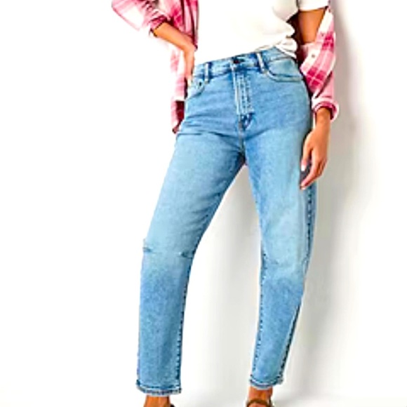 EUC a.n.a Women's Highest Rise Straight Leg Barrel Jean - Picture 1 of 2